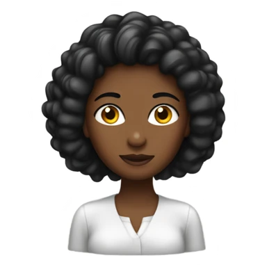 femme noire avec une perruque sticker