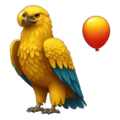 aguila con un balon sticker