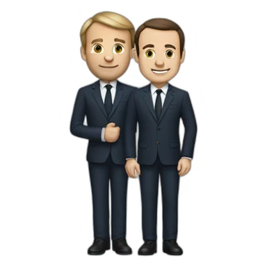 Macron et Zemour se sert la main sticker
