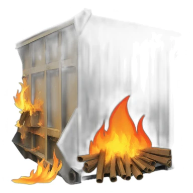 dumpster fire calendar sticker
