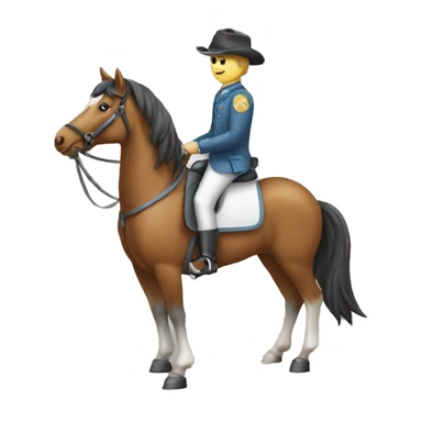 Un cheval sur un cheval sticker