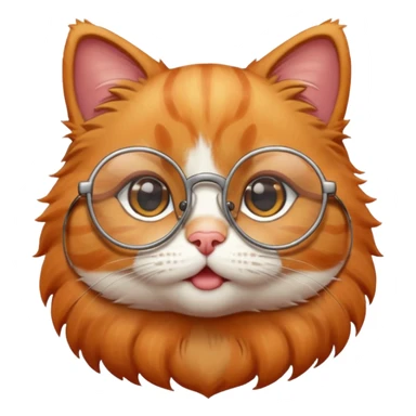 baby Cat with round glasses sticker