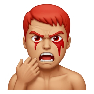 Angry man choking himself sticker