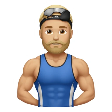 blonde bearded athlete sticker