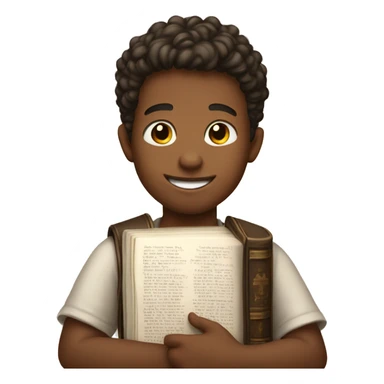 Smiling Boy with bible in arms sticker