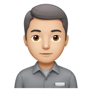 Transportation department, grey office shirt, two front pocket sticker