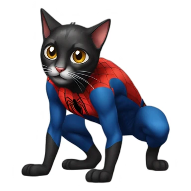 spiderman as a cat sticker