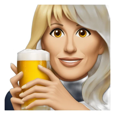 Brigitte Macron qui drink beer sticker