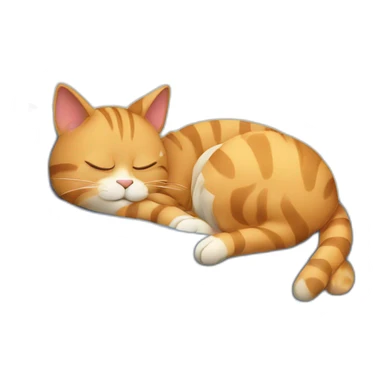 old lazy cat taking a nap sticker