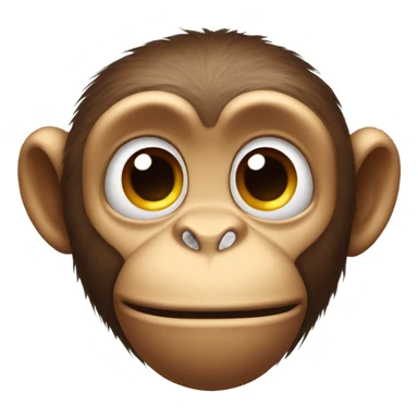 monkey with huge forehead sticker