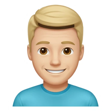 vyras su cyan marškinėliais sticker