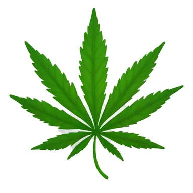 a weed leaf sticker