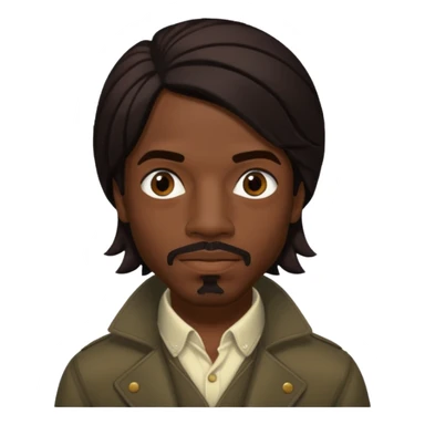 Andre 3000 with long dark brown hair sticker