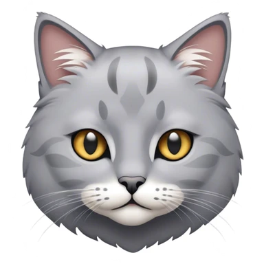 Eine britische Kurzhaarkatze in weiß grau sticker