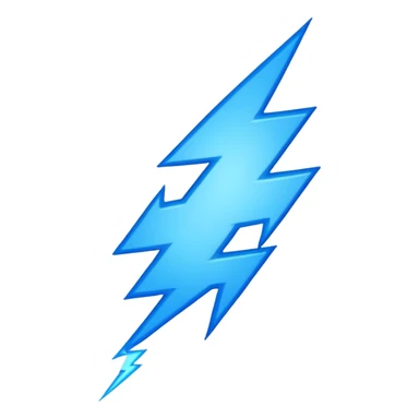 blue thunder ⚡️ like this but make it blue sticker