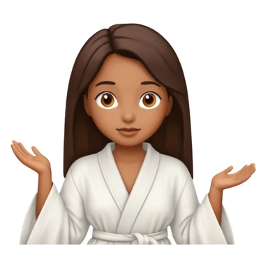 brown girl with a robe sticker