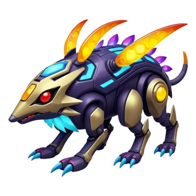  exotic cyber-Protogen-Fakémon-Pokémon-Vernid-creature sticker