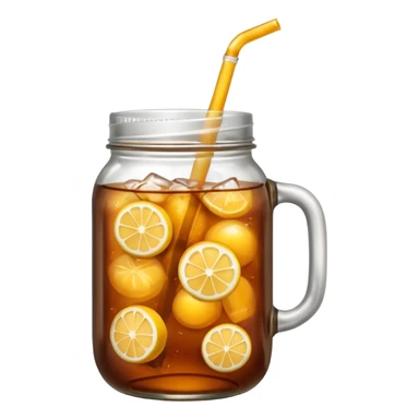 Ice tea in a mason jar sticker