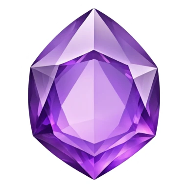 Moon shaped amethyst gem sticker