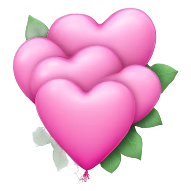 Pink heart balloon bouquet for wedding sticker