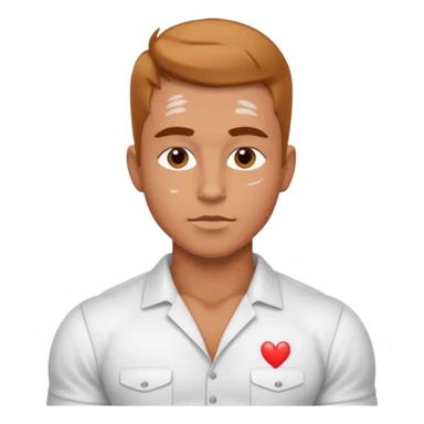 Hot engineer with kiss marks and muscles sticker