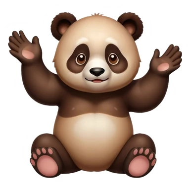 Bored Panda shrugging his shoulders and hands sticker