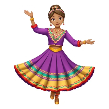 Folk dancer (twirl), street dancers. sticker