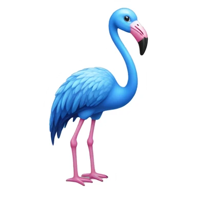 blue flamingo sticker