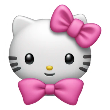 Hello kitty with pink bow sticker