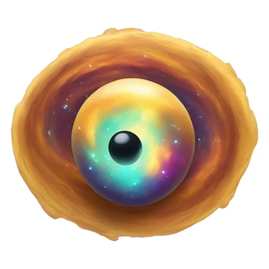 galaxy spinning top quasar sticker