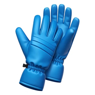 Blue ski winter gloves  sticker