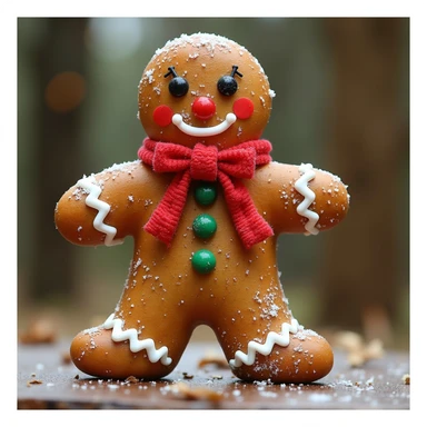 gingerbread man sticker