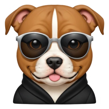 Perro staforfire bulo terrier con lentes de sol sticker