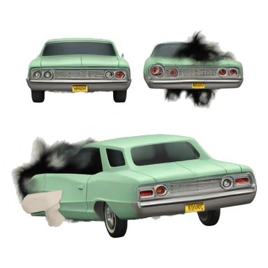 Haunted rustic Barbie’s 1963 Oldsmobile Jetfire   sticker