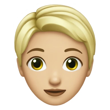 short hair blonde girl with green eyes sticker