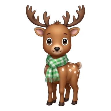 reindeer baby  cute, full body scarf  sticker
