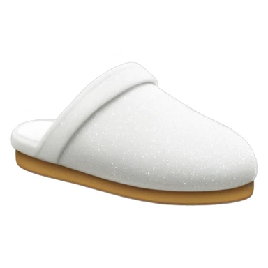 White slippers with sparkles sticker