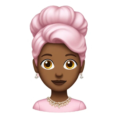 Woman wearing a baby pink bouffant dress sticker