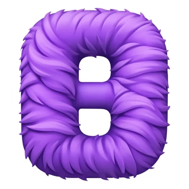 The fluffy letter S is purple in color sticker