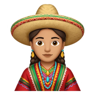 Mexican wearing ethnic clothes sticker