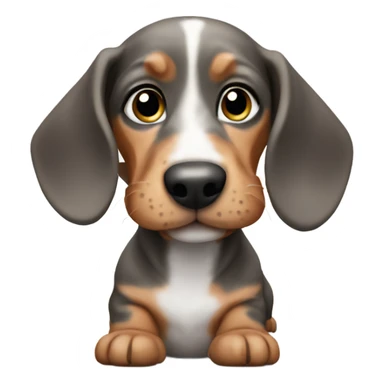 marble dachshund puppy sticker