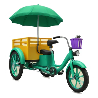 Tricycle with color background sticker