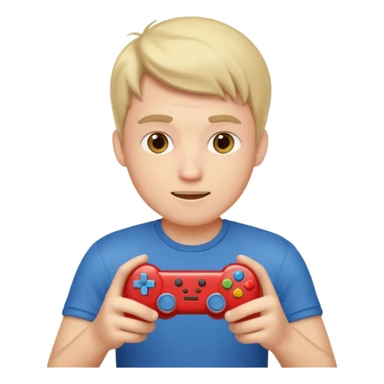 Guy playing video games sticker