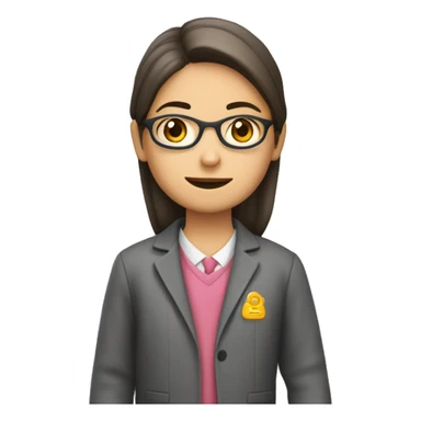 Profesora de infantil haciendo punto sticker