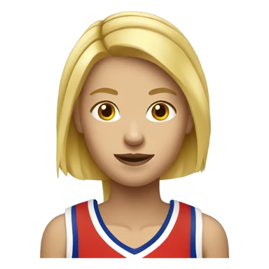 blond french female basketball player sticker