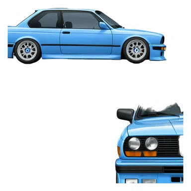 BMW M3 e30 in blue sticker