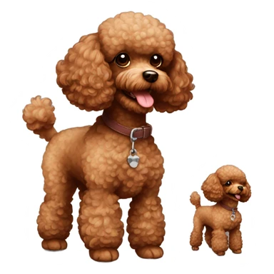 Toy poodle red brown  sticker