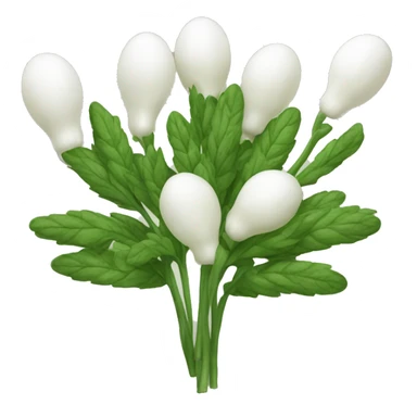 herb with white bulbs at ends sticker