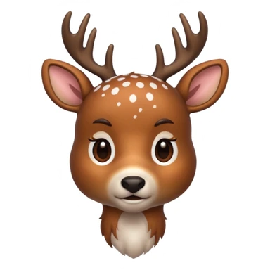 polka dot deer sticker