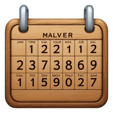 calendar wood sticker